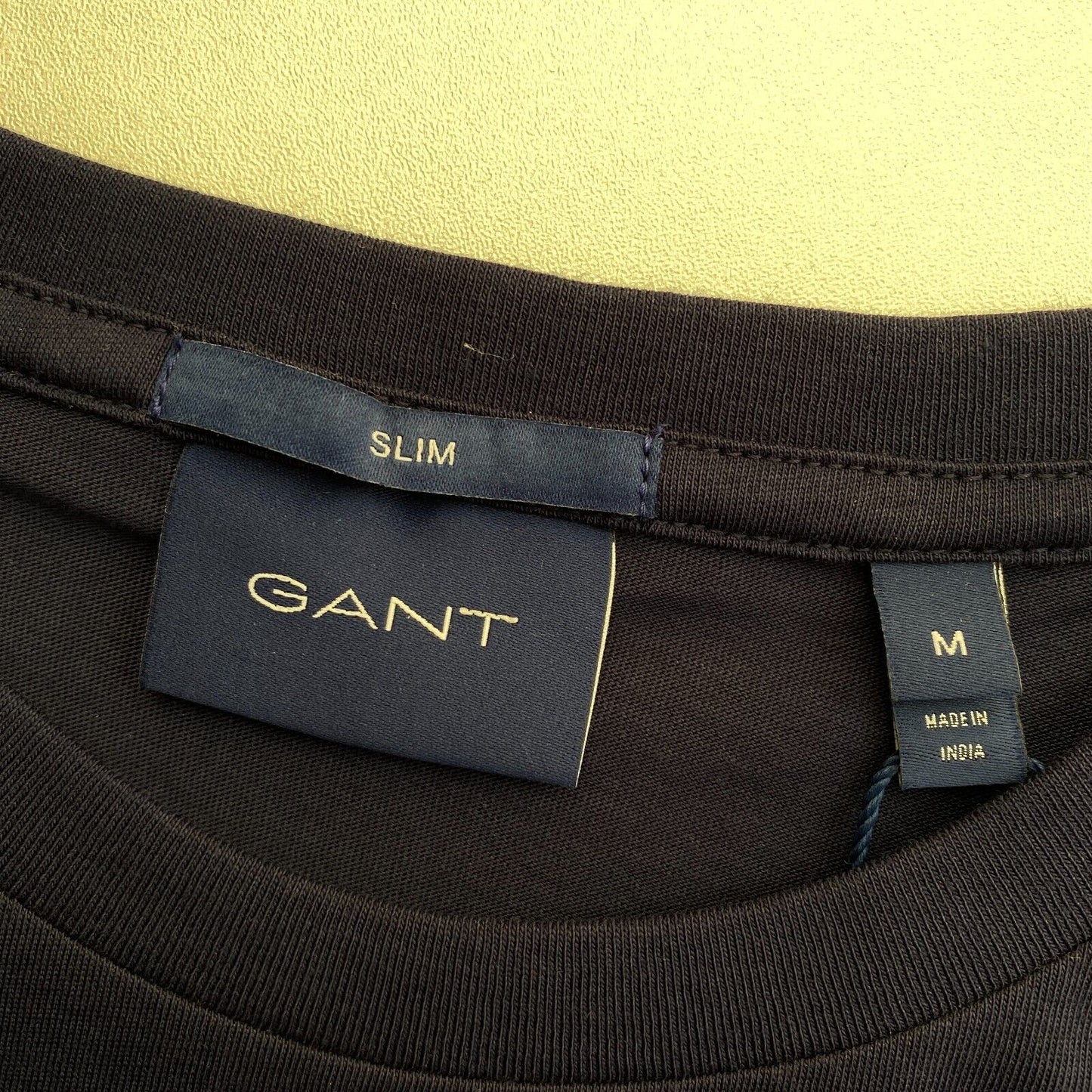 GANT Navy Blue Original Slim Fit Crew Neck T Shirt Size M