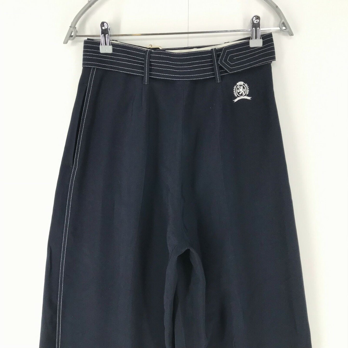 Tommy Hilfiger Collection Women Navy Blue Wide Leg Fit Trousers EUR 34 W27