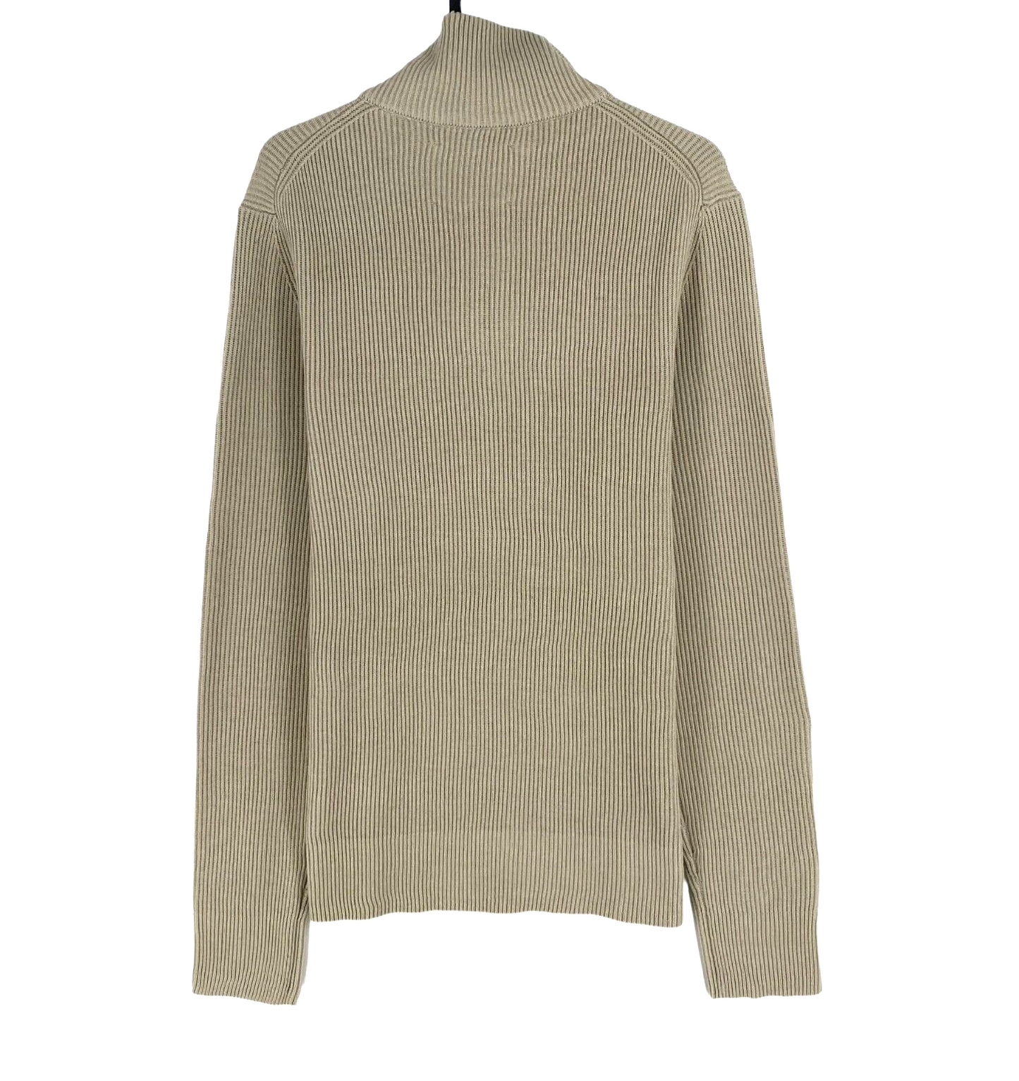 JACK&JONES Mens Beige Perfect Knit Half Zip Sweater Jumper Size S