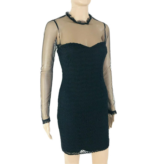 ZARA Trafaluc Women's Black Long Sleeve Short Dress Size M