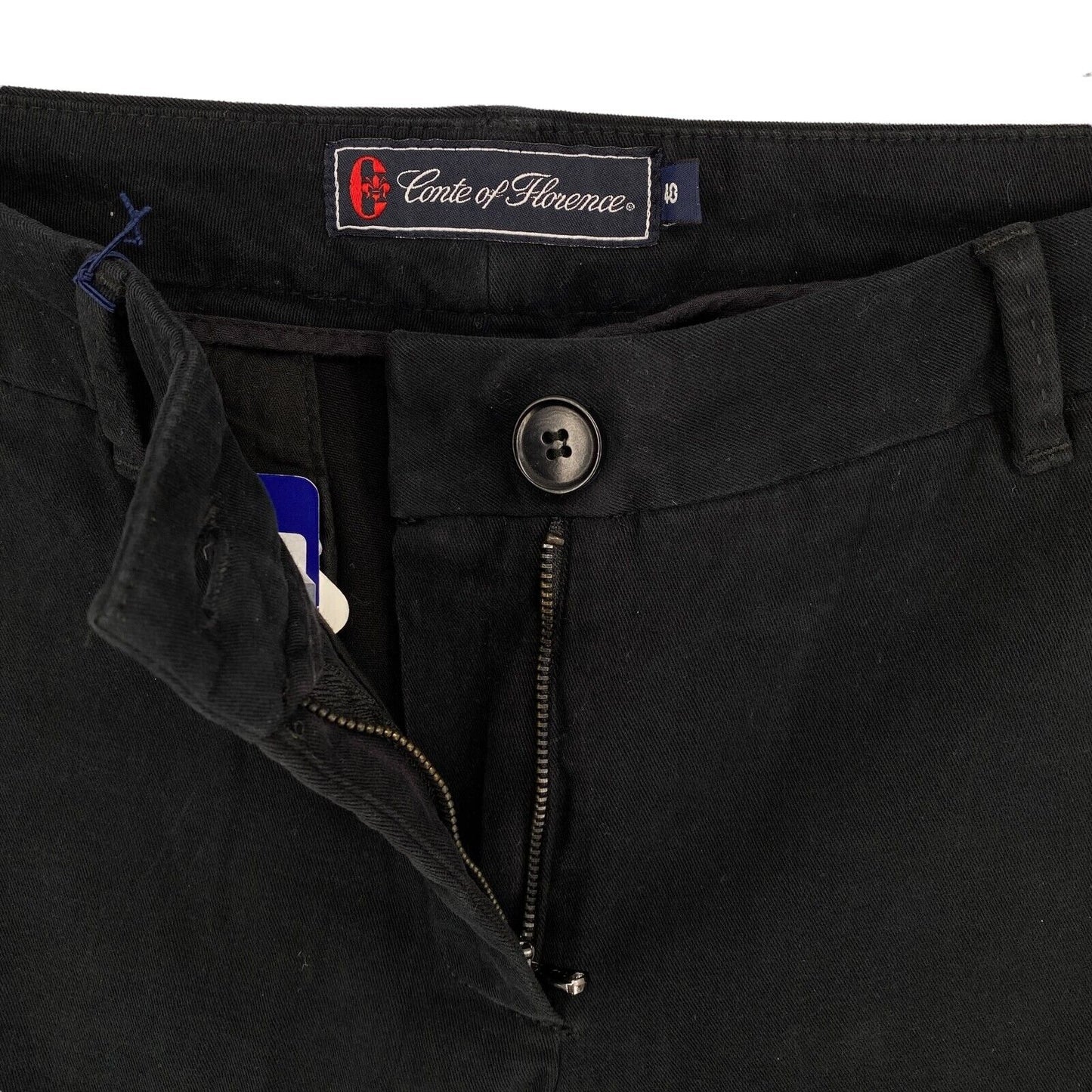 RRP €115 Conte Of Florence Navy Blue Chino Pants Trousers Size 40 W28 L30