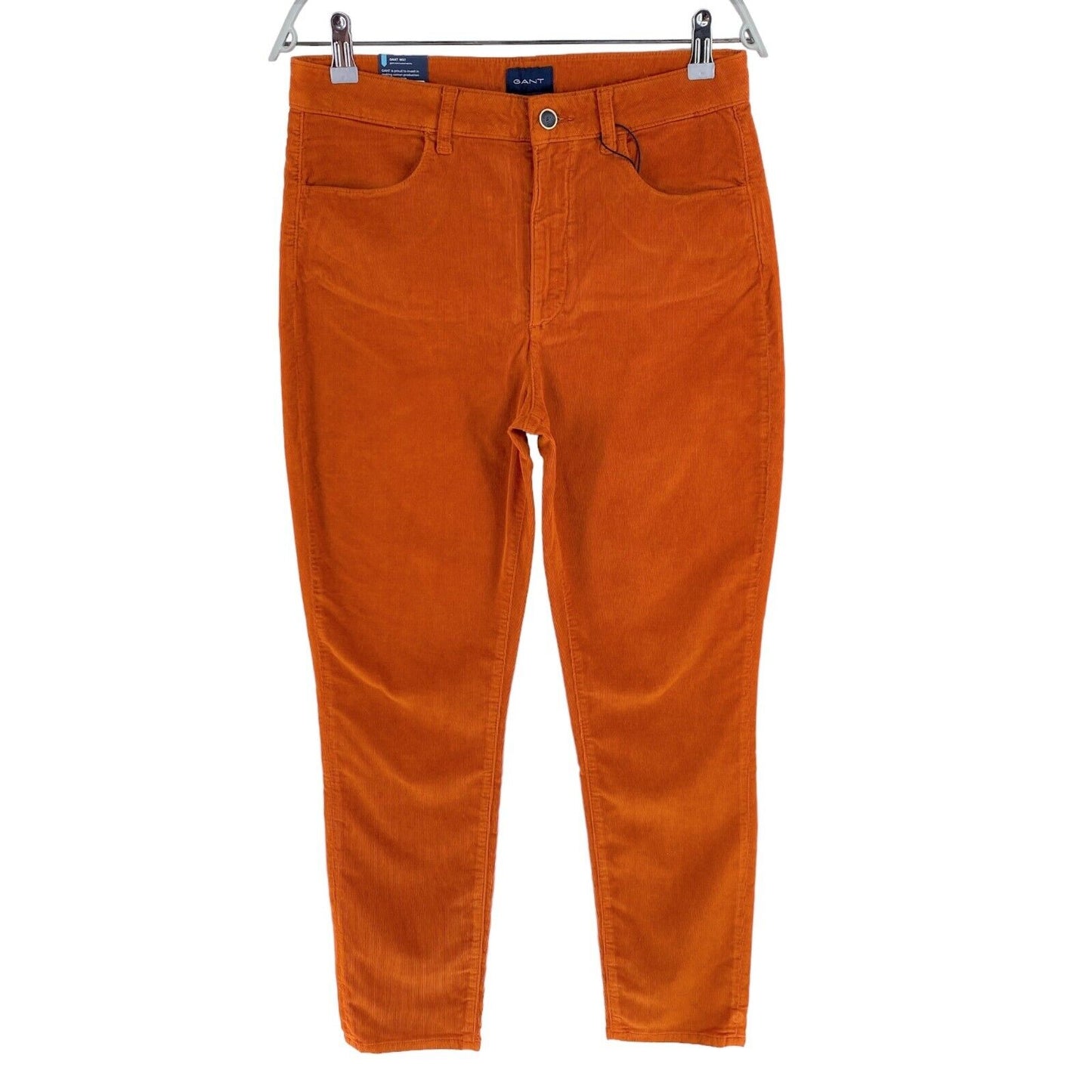 GANT Femmes Orange Foncé FARLA Corduroy Slim Fit Crop Jeans Taille W30