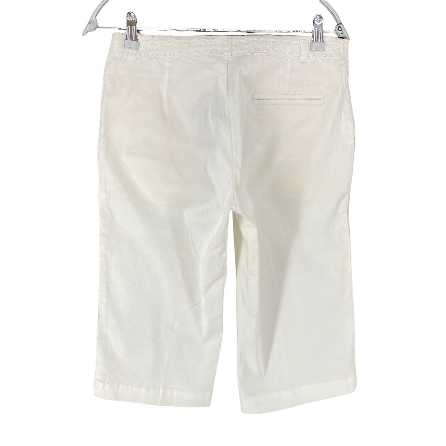 NICE DAY Short blanc coupe régulière pour femme, longueur genou, taille EU 38 W28