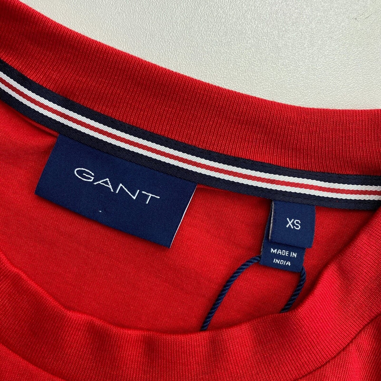 GANT Red Retro Shield Logo Crew Neck T Shirt Size XS