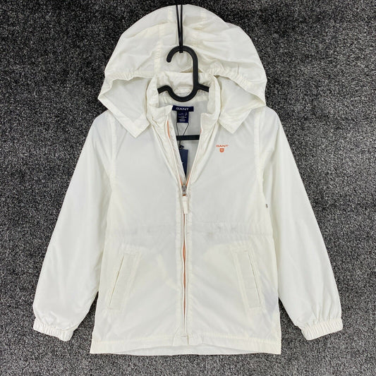 GANT Manteau Parka Marin à Capuche Beige Taille 9 - 10 Ans 134/140 cm