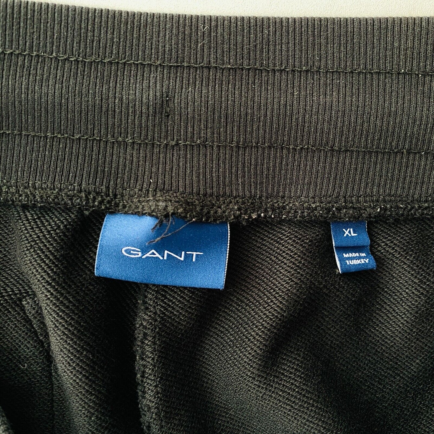 GANT Black Mens Regular Fit Cuffed Sweatpants Trousers Size XL