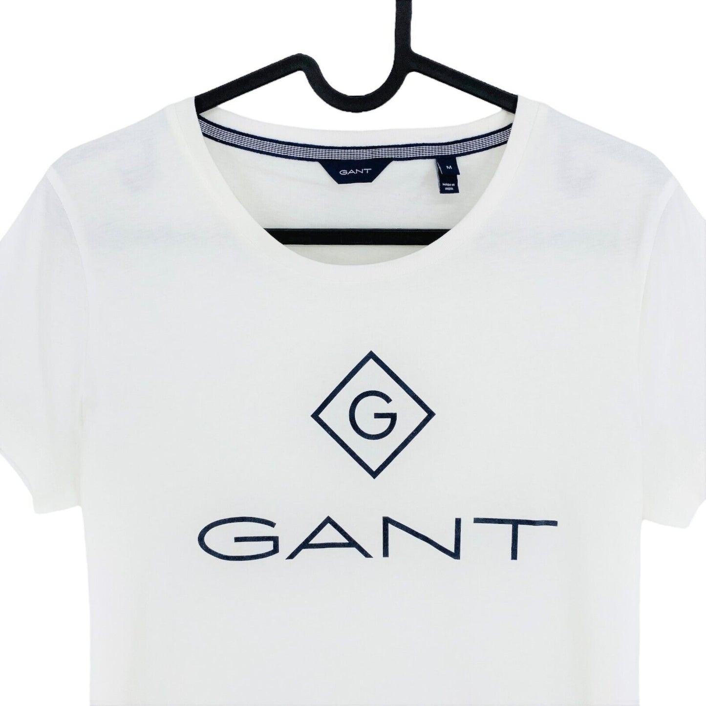 GANT Weißes Lock Up T-Shirt mit Rundhalsausschnitt, Größe M