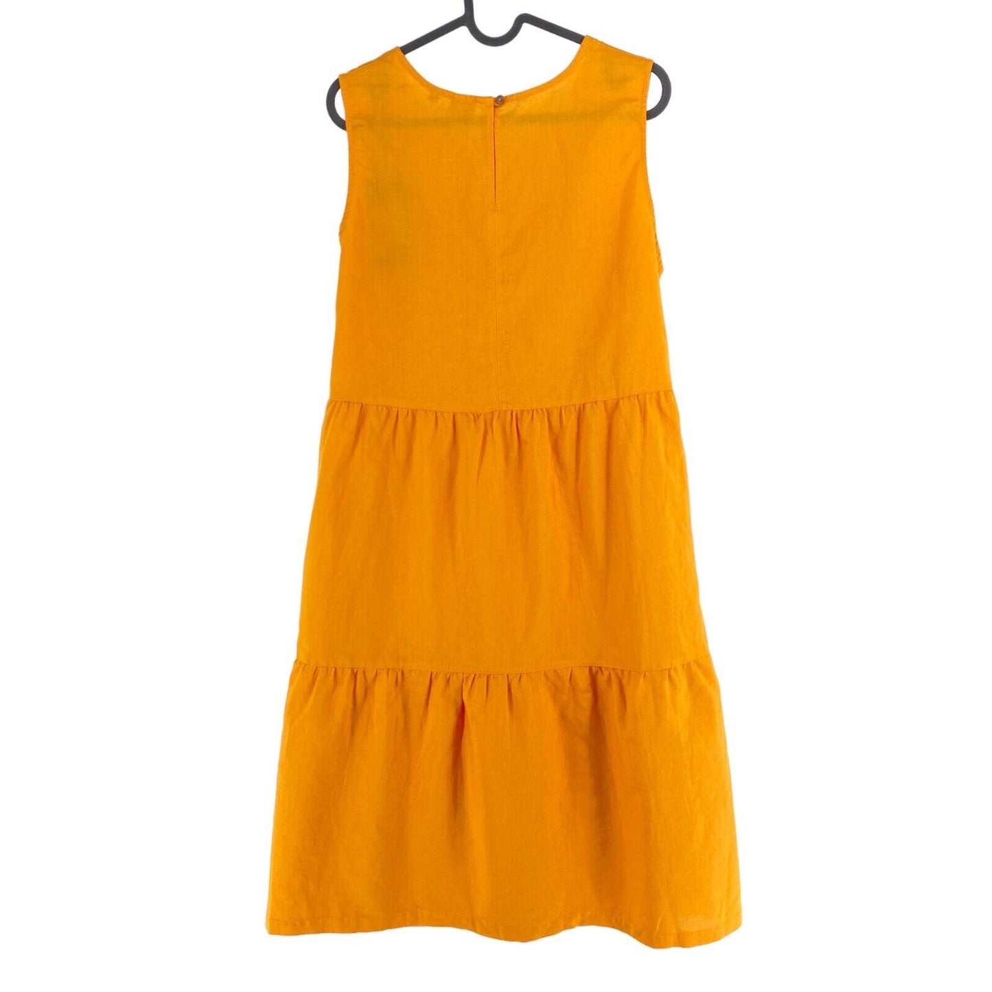 CAMEL ACTIVE Yellow Linen Cotton Sleeveless A Line Ruffle Dress Size M