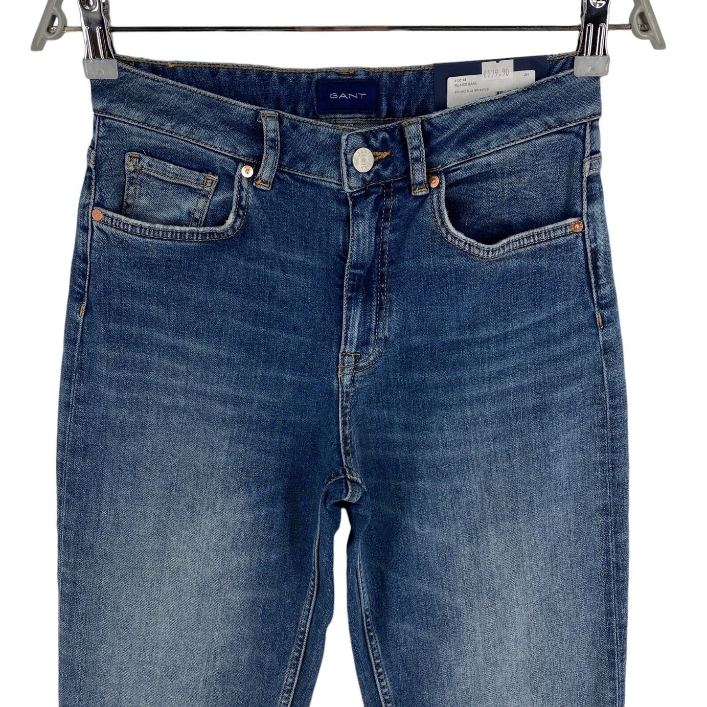 GANT Dunkelblaue, entspannte Cropped-Jeans, Größe W26