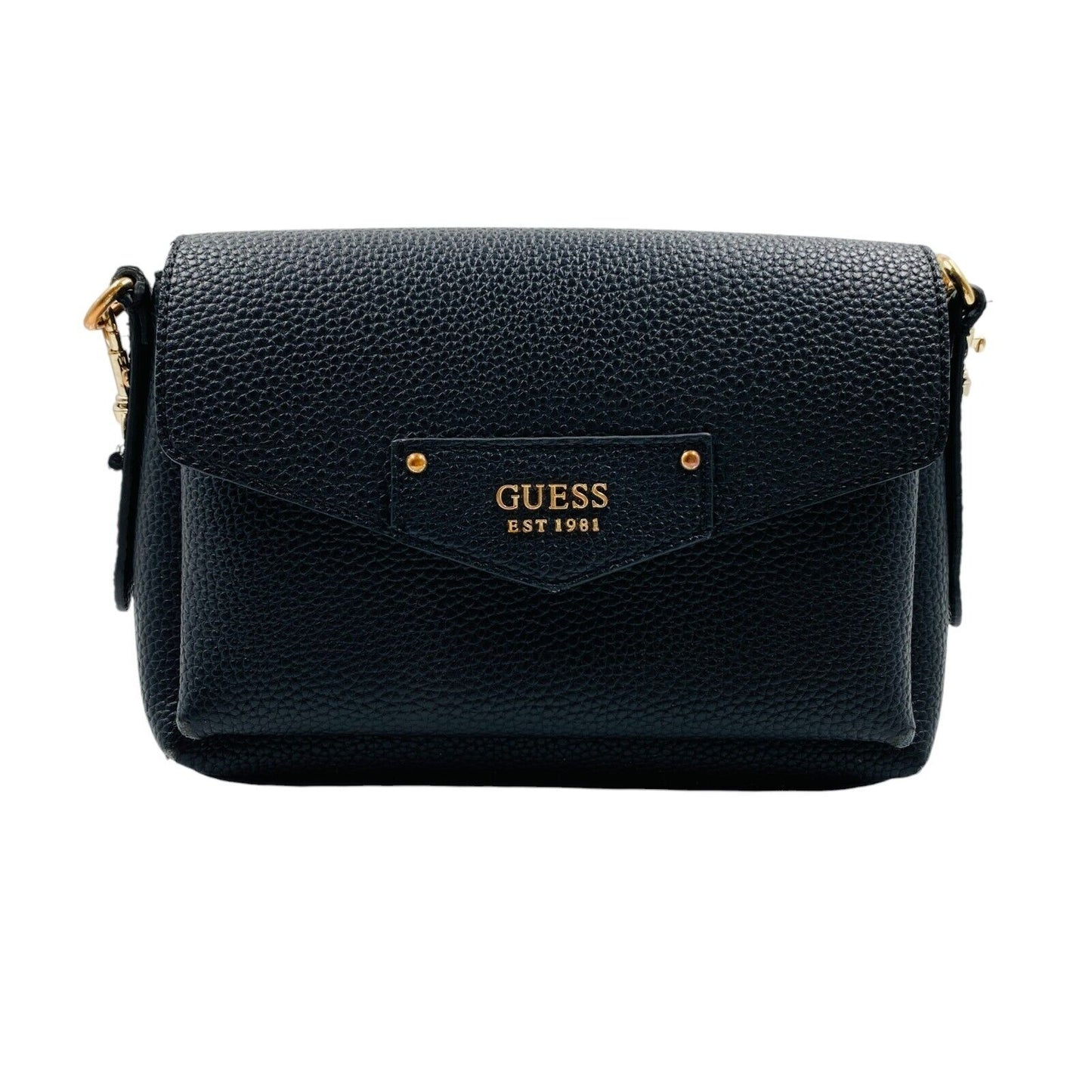 GUESS Women Black Eco Leather Shoulder Bag