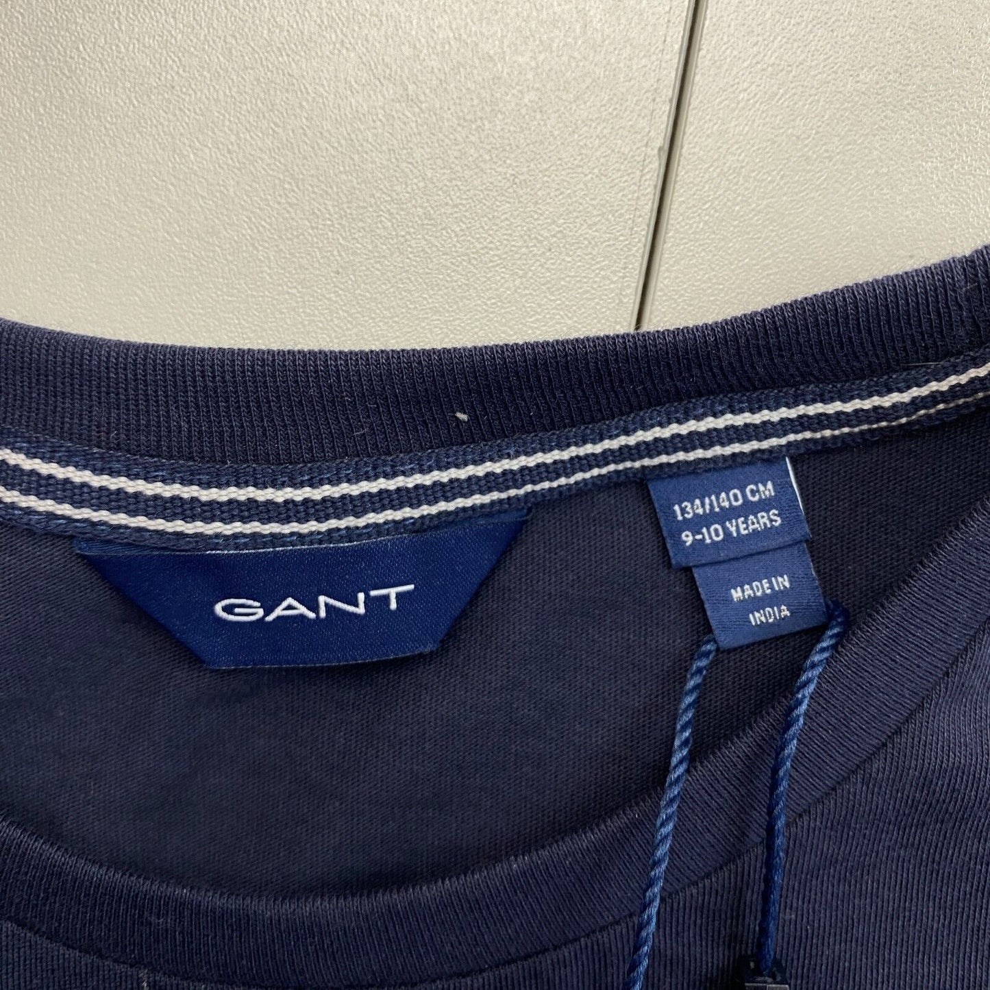 GANT Boys Navy Blue Original Crew Neck T-Shirt Size 9-10 Years 134/140 cm