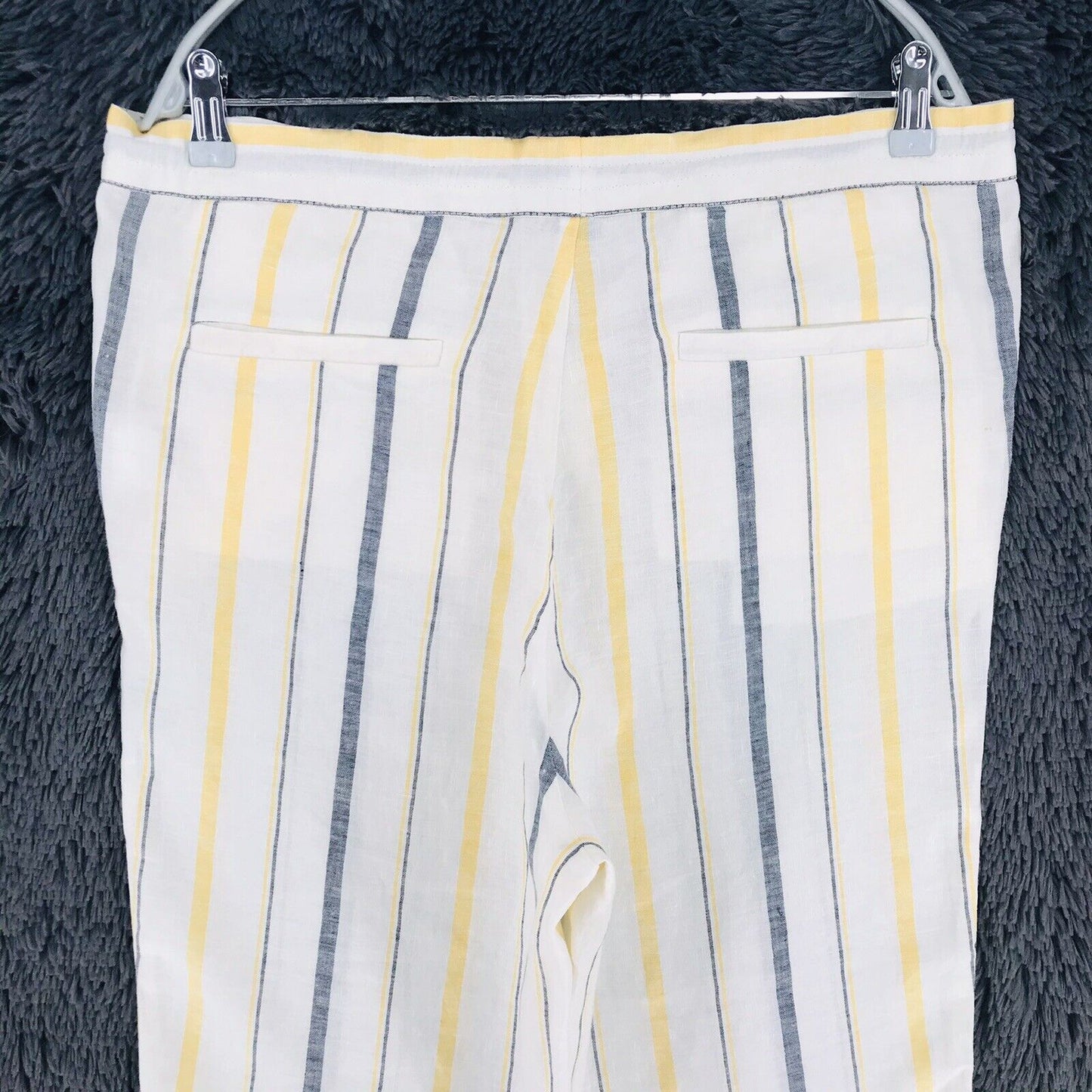 €179 GANT Women Multicoloured Striped Wide Leg Fit Linen Pants EUR 36 US 6 UK 10