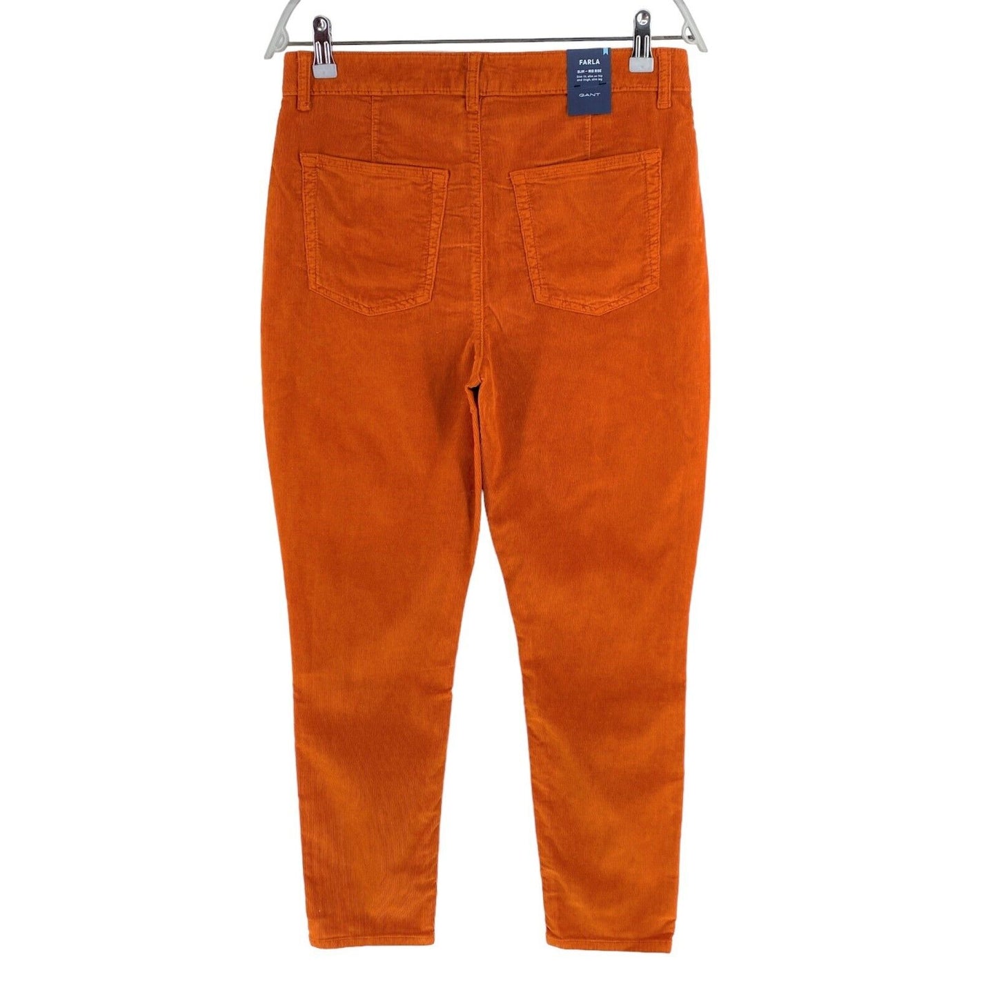 GANT Femmes Orange Foncé FARLA Corduroy Slim Fit Crop Jeans Taille W30