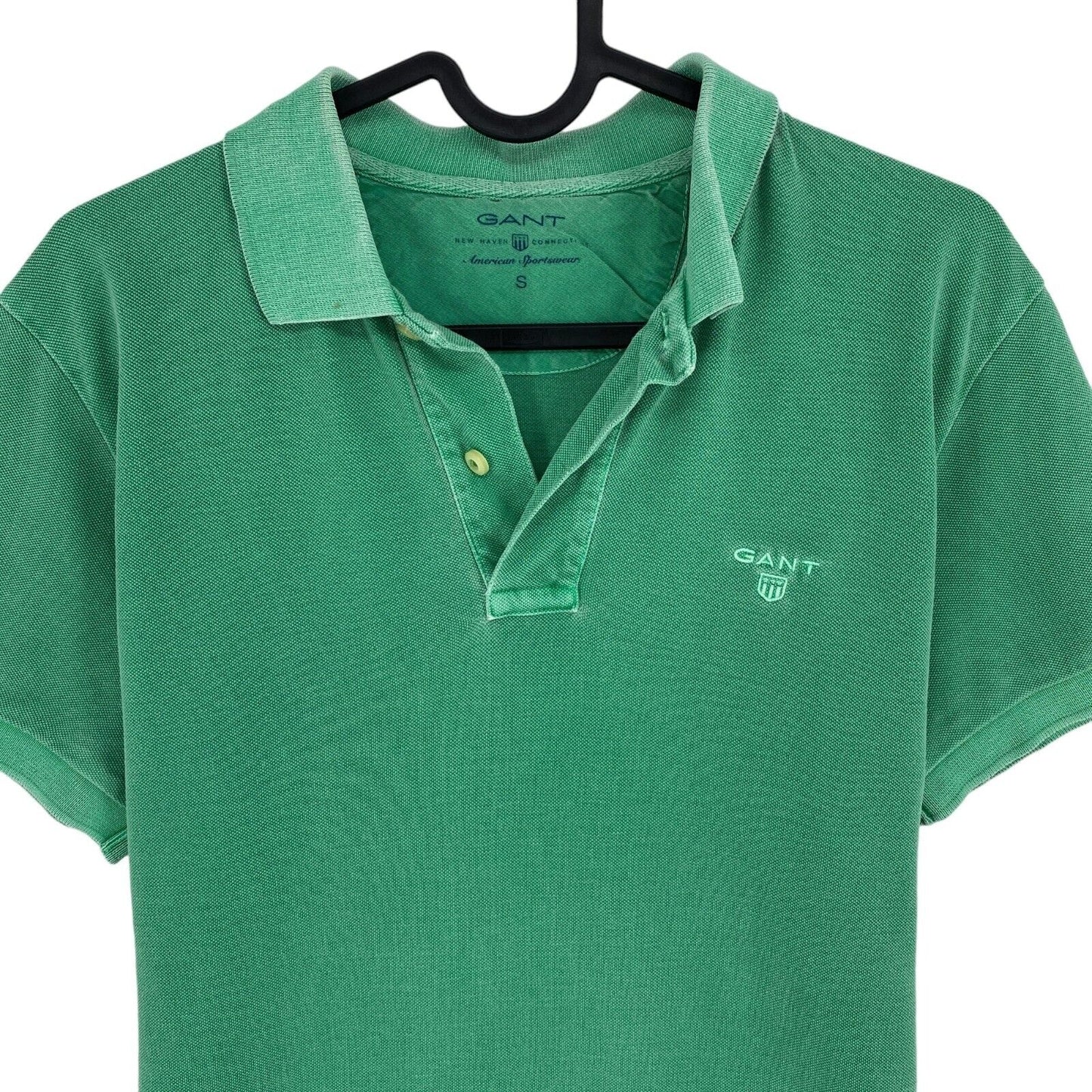 GANT Green Sun Bleached Pique Ruger Polo Taille S