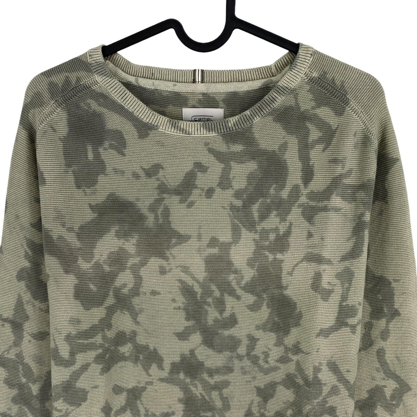 Camel Active Women Green Camouflage Crew Neck Sweater Jumper Size L