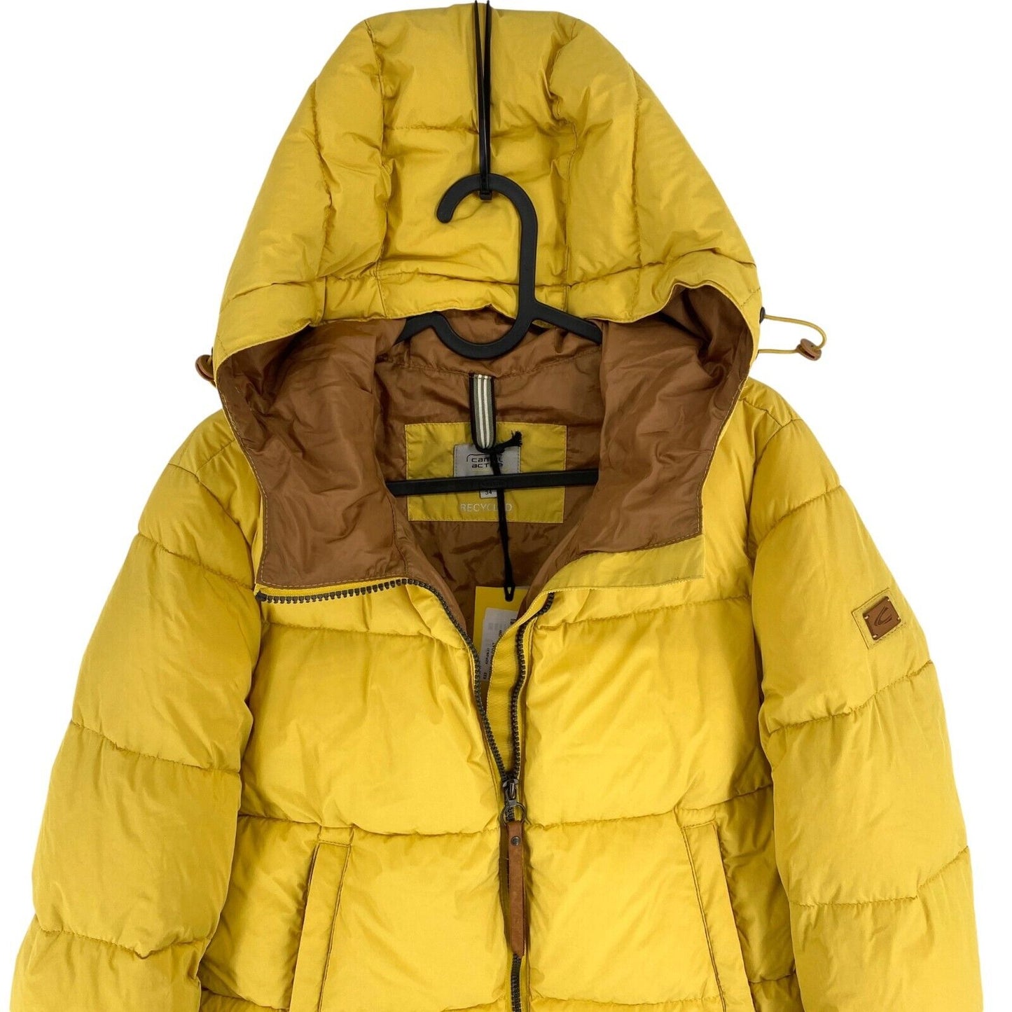 CAMEL ACTIVE Women Yellow Hooded Parka Jacket Coat Size EU 34 UK 6 US 4