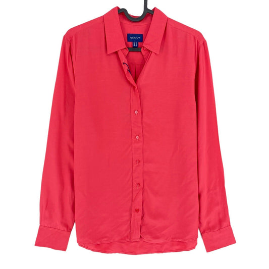 GANT Pinkish Red Solid Crepe Shirt Size EU 36 UK 10 US 6