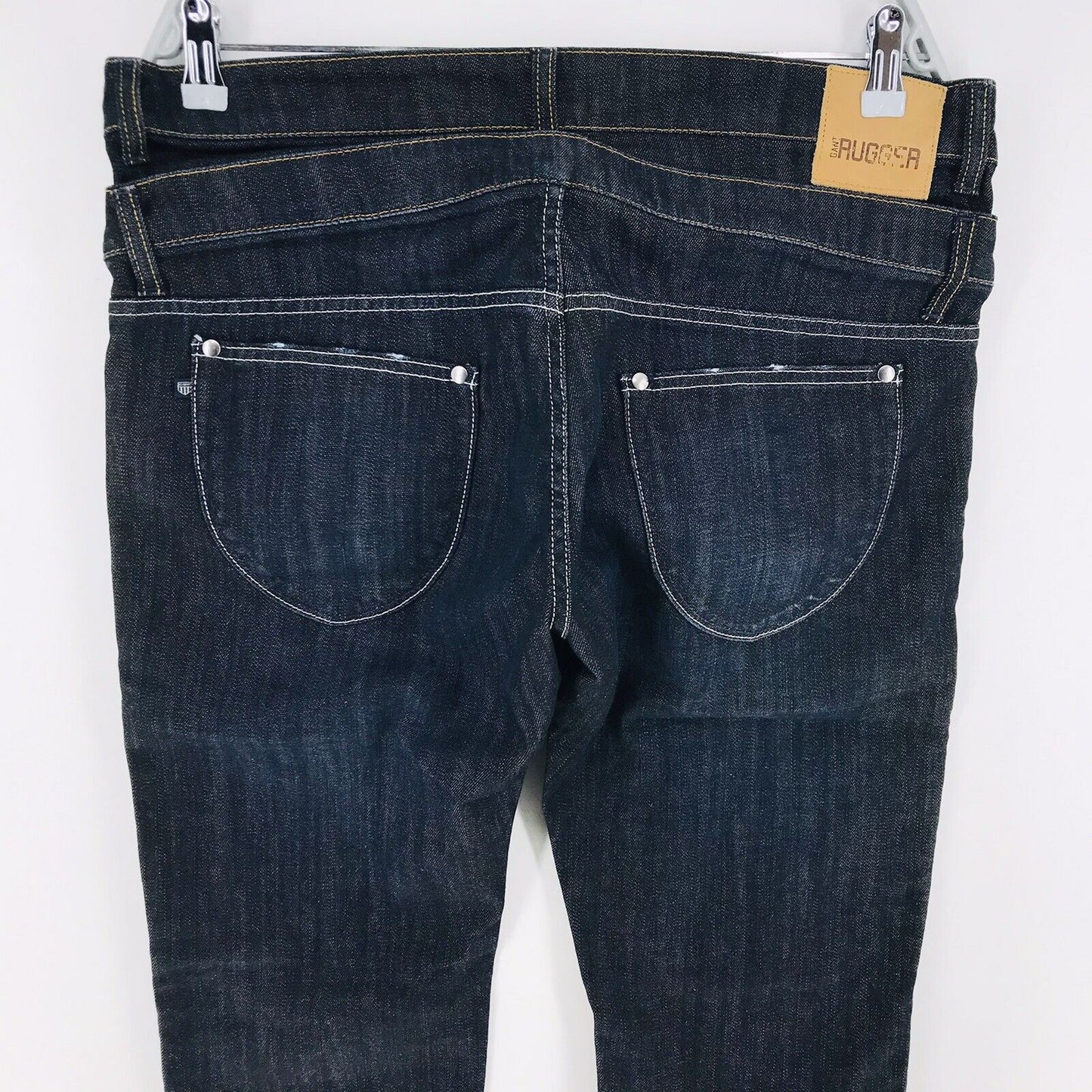 GANT Damen Jeans mit Stretch, reguläre Passform, Schwarz, Größe W33 L34