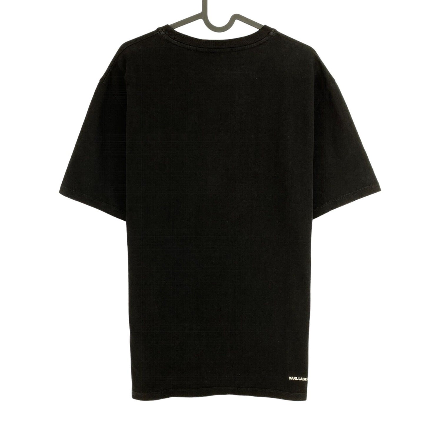 KARL LAGERFELD T-shirt à col rond imprimé floqué noir Taille L