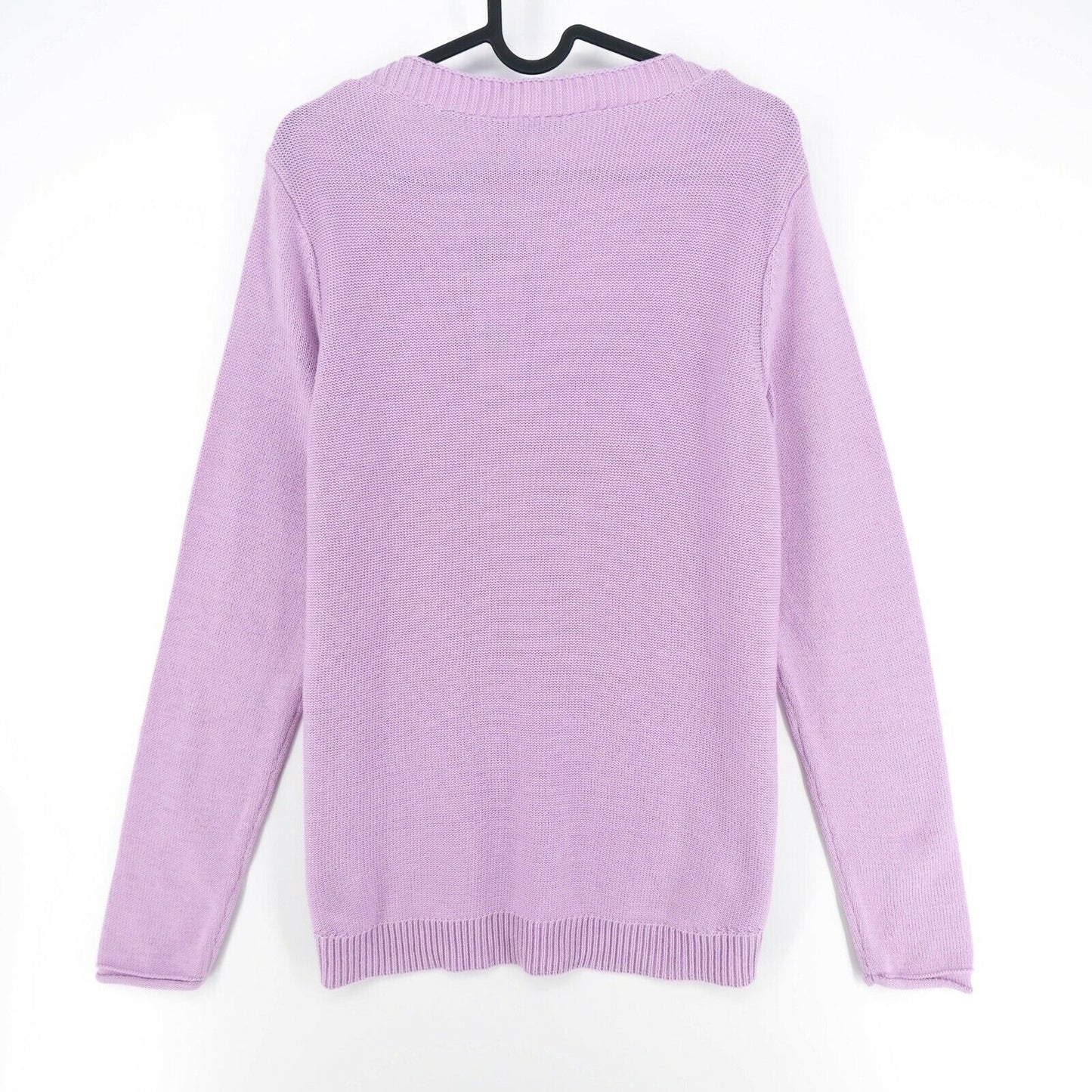 OLSEN Purple V Neck Knitted Jumper Sweater Pullover Size EU 38