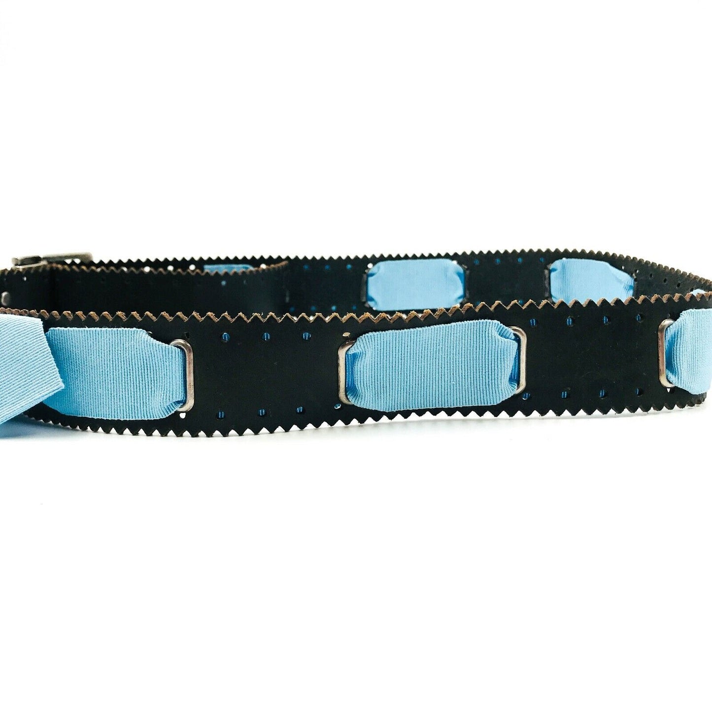 SPORTMAX Code by MAX MARA Blue Leather Designer Belt Size M L RRP €155