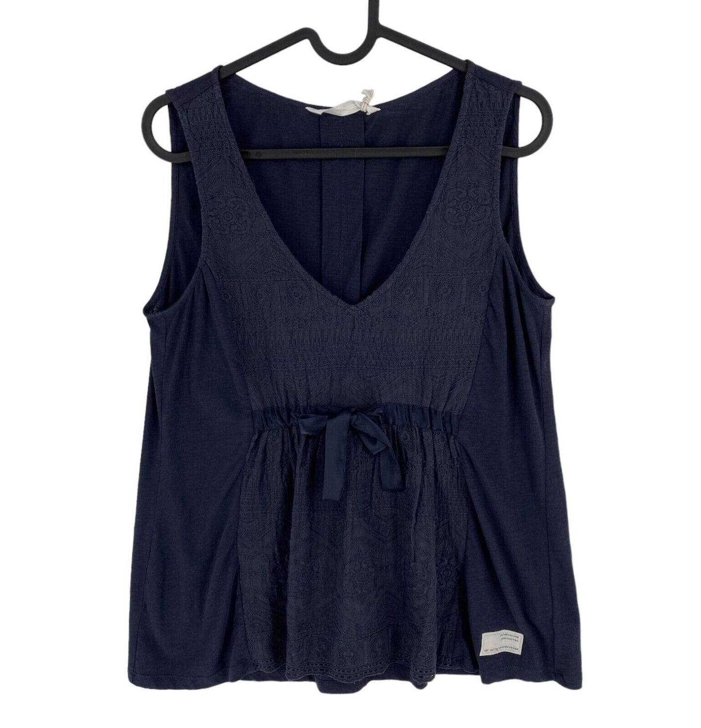 ODD MOLLY Women Navy Blue Lets Love Sleeveless Top Size 0 / XS