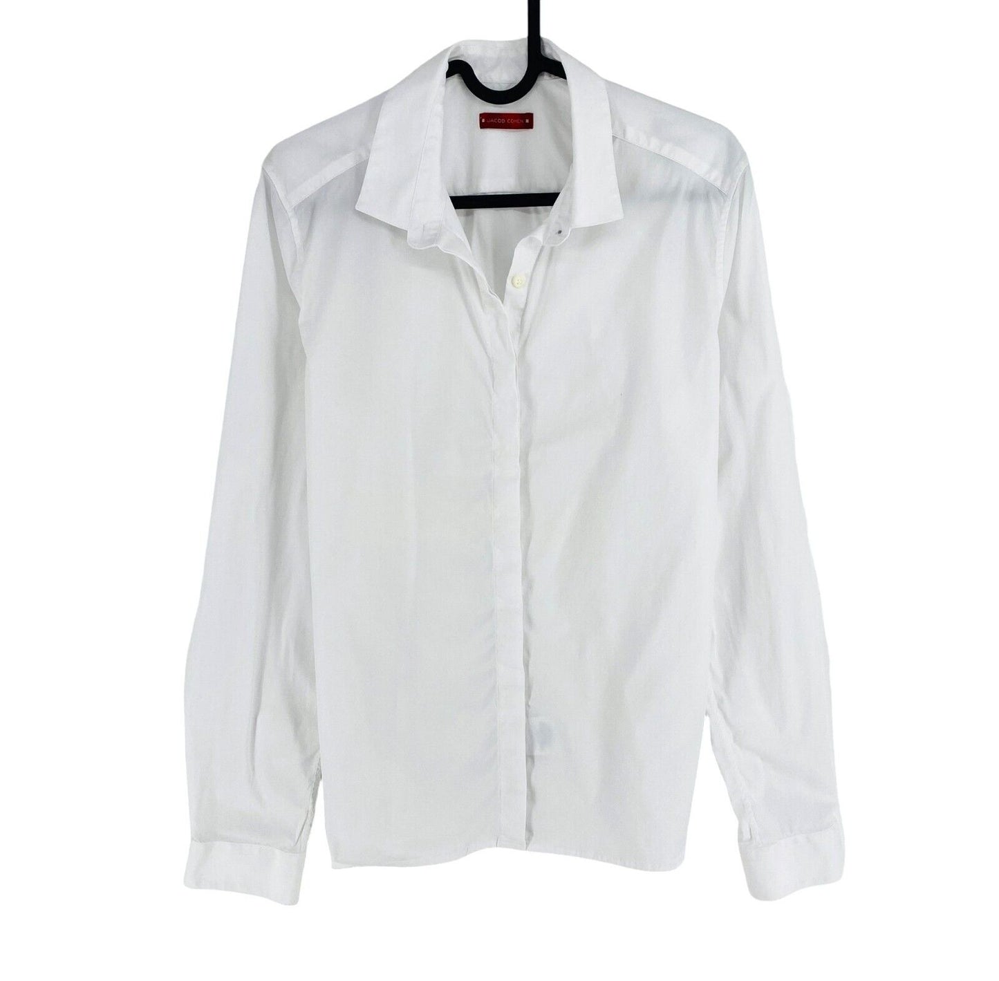 JACOB COHEN Women J367 G White Long Sleeves Shirt Size L