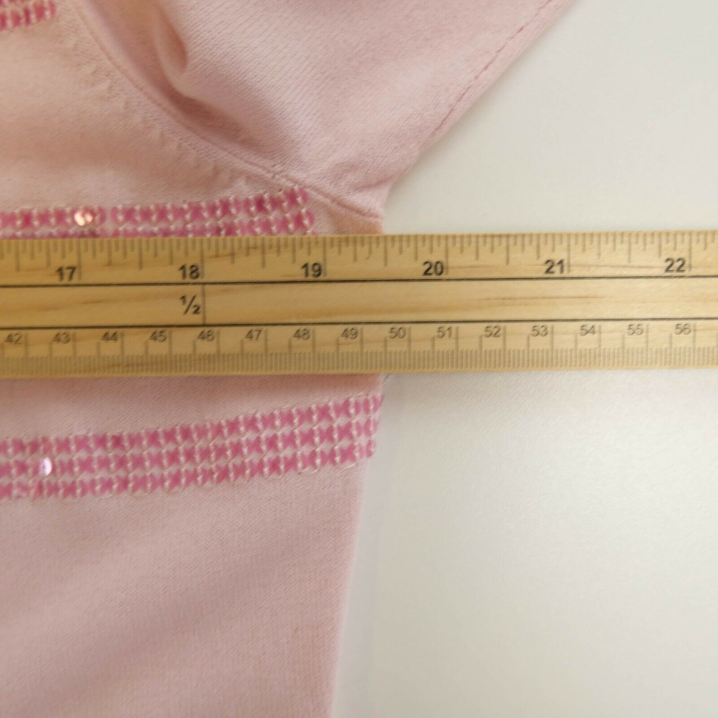 Persona Pink Pullover mit Rundhalsausschnitt und durchgehendem Reißverschluss, Größe S