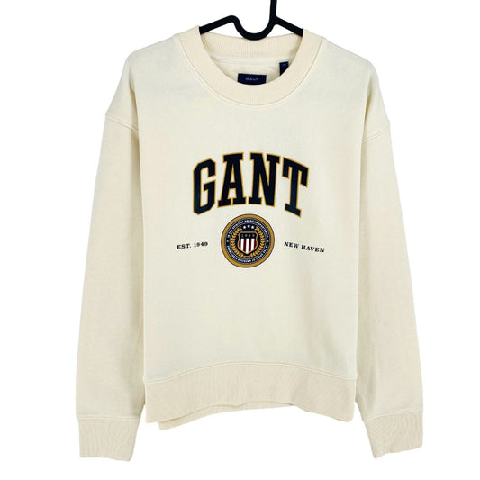 GANT Beige Crest Shield Crew Neck Sweater Taille M