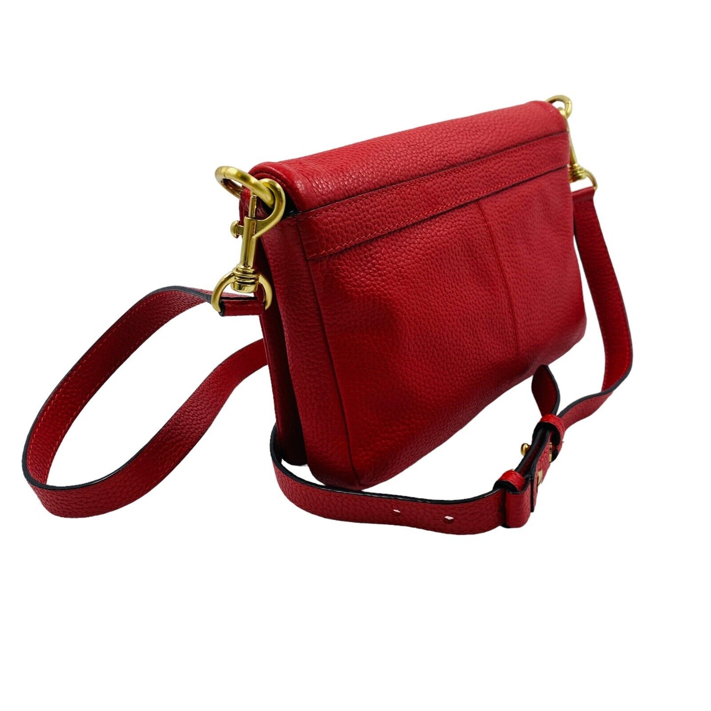 Sac messager à bandoulière 100% cuir rouge La Martina