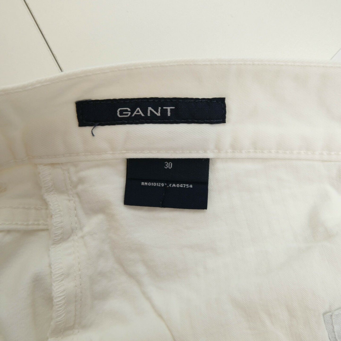 GANT Weiß Twill Slim Cropped Pants Hose Größe 30 31