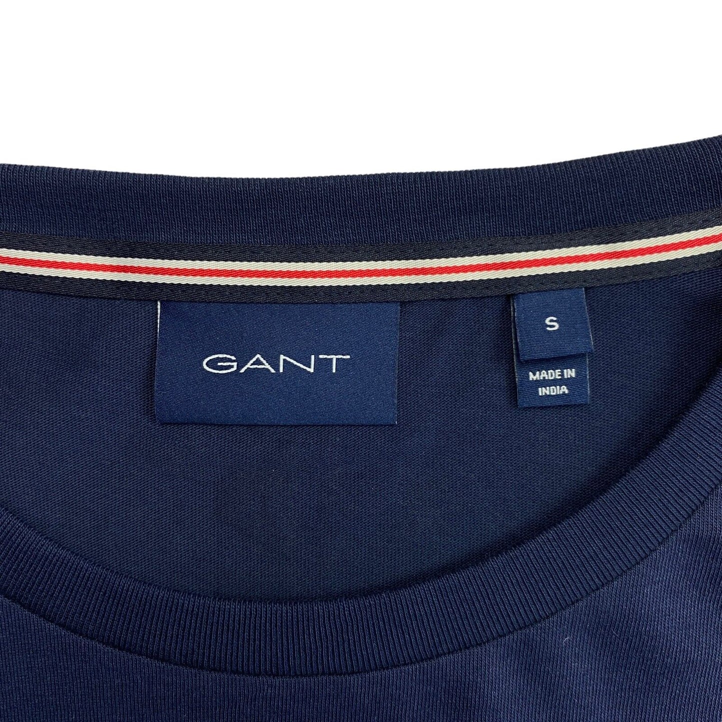 GANT Navy Blue Retro Shield Crew Neck Long Sleeves T Shirt Size S