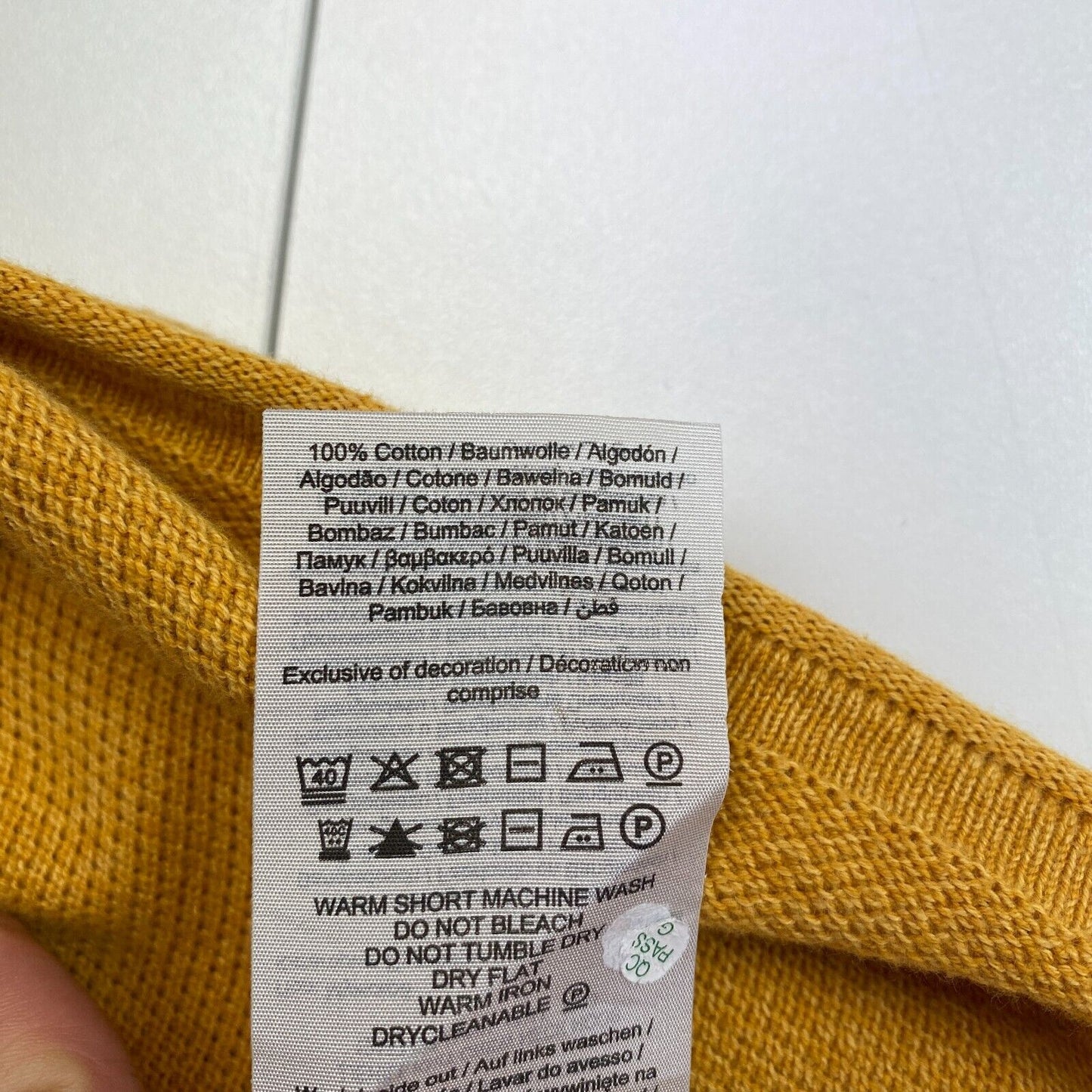 JACK&amp;JONES Pull à col rond en tricot jaune Taille M