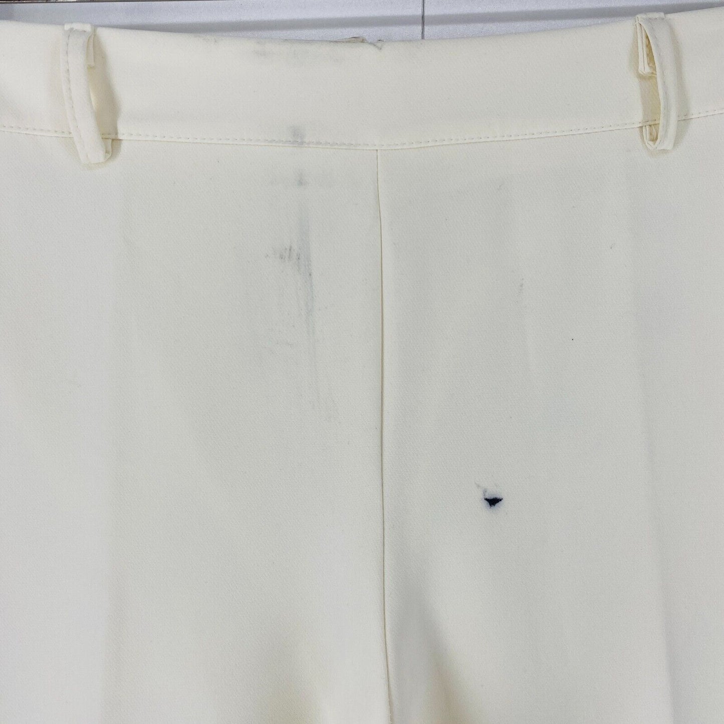 RINASCIMENTO Women Cream White Regular Straight Fit Dress Trousers Size M W30