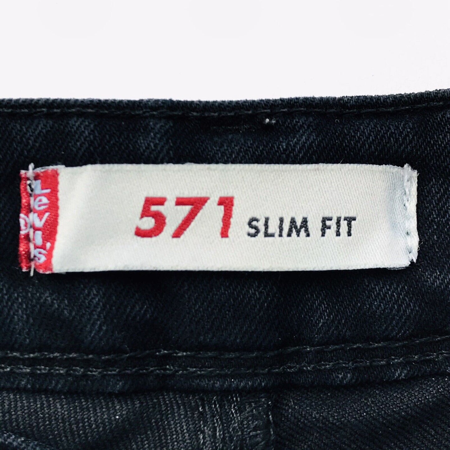 Vintage Levi's 571 Women Black Slim Fit Jeans Size W28 L30