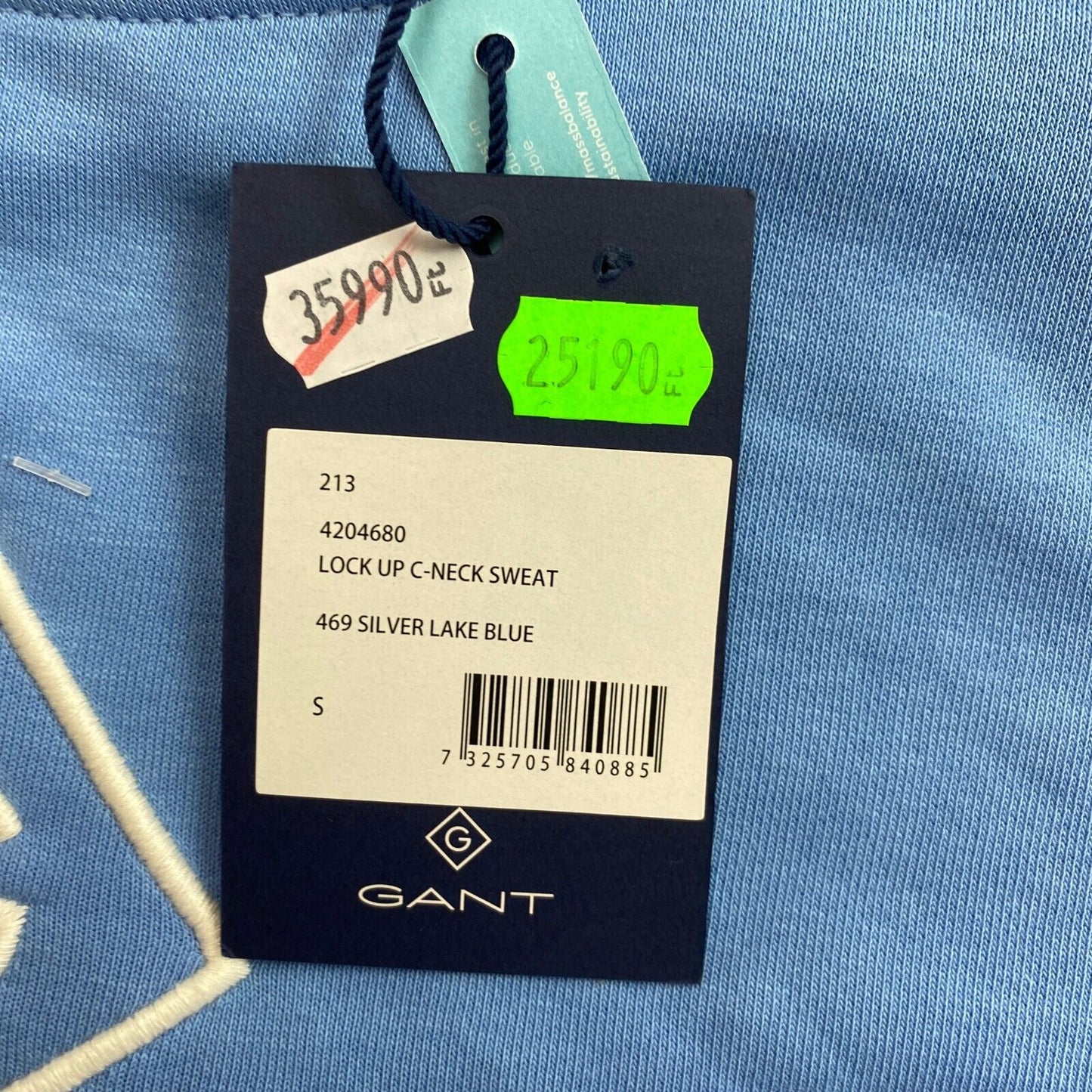 GANT Blau Lock Up Rundhalspullover Pullover Größe S