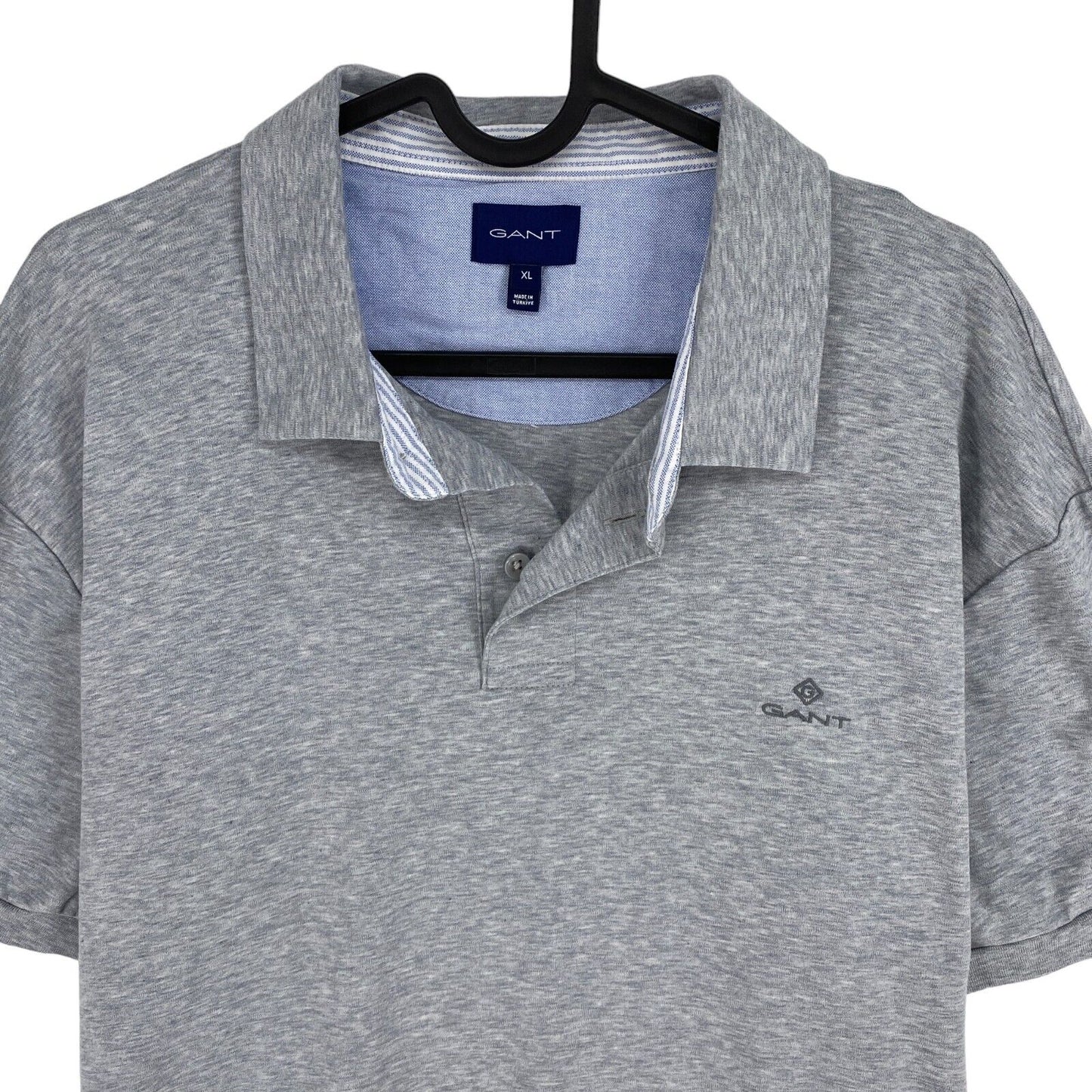 GANT Grey Mercerized Jersey Rugger Polo Shirt Size XL