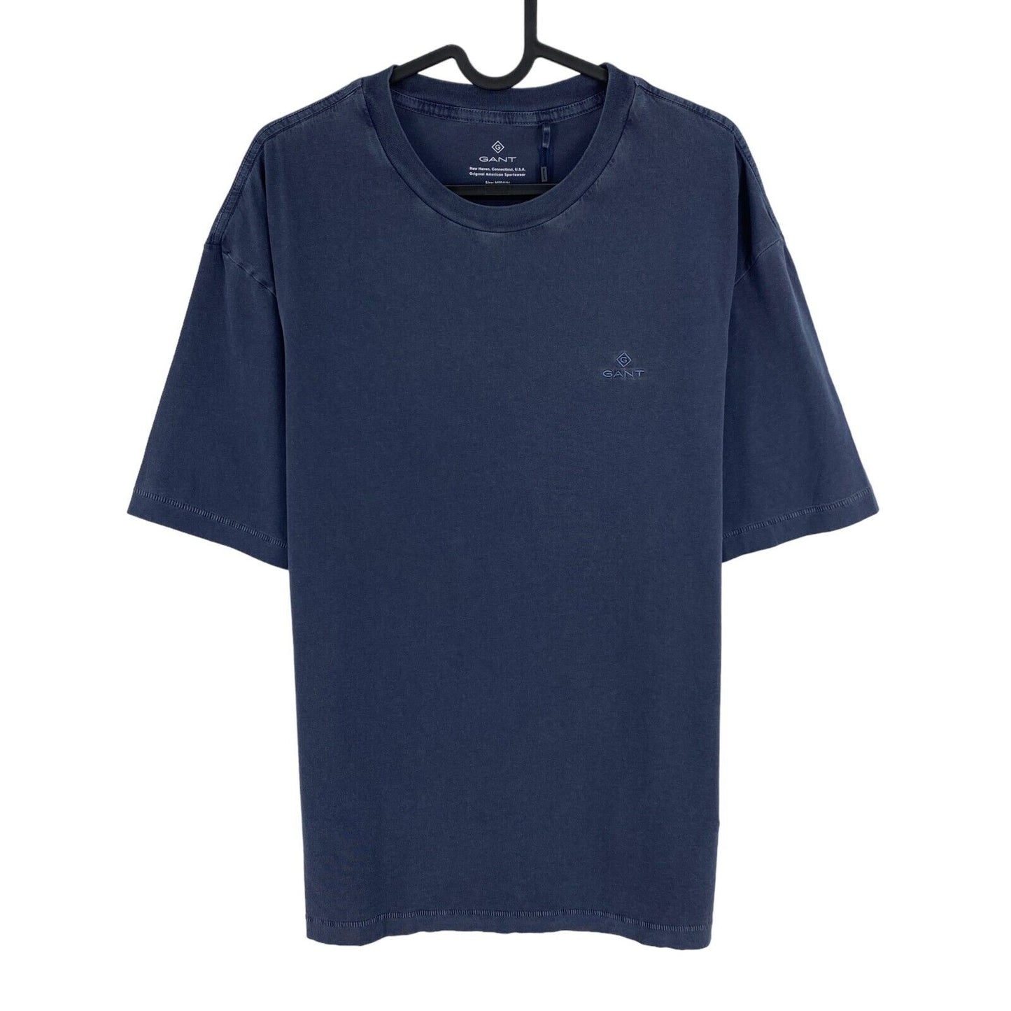 GANT T-Shirt mit Rundhalsausschnitt, sonnenverblasst, Marineblau, Größe M