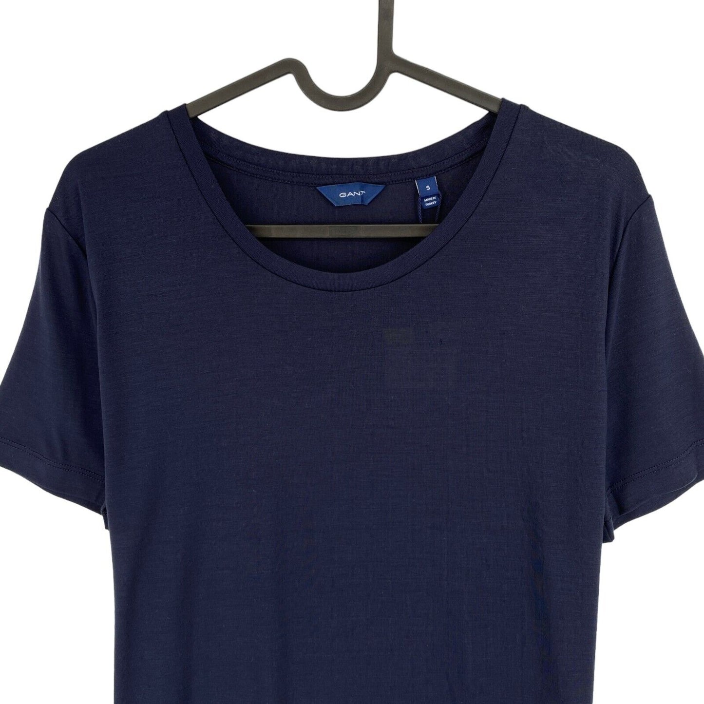 GANT Women Navy Blue Light Weight Crew Neck T Shirt Size S