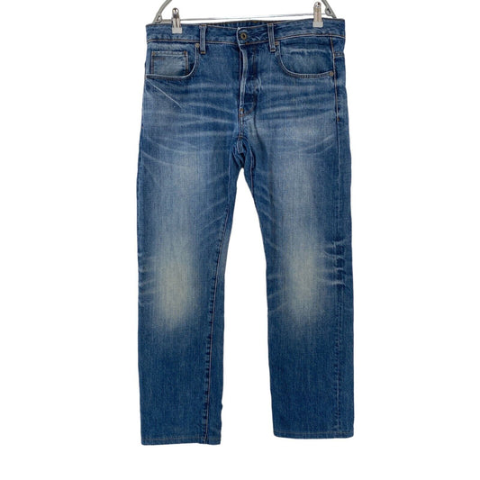 G-STAR 3301 Blaue Jeans mit normaler gerader Passform, Größe W34 L30