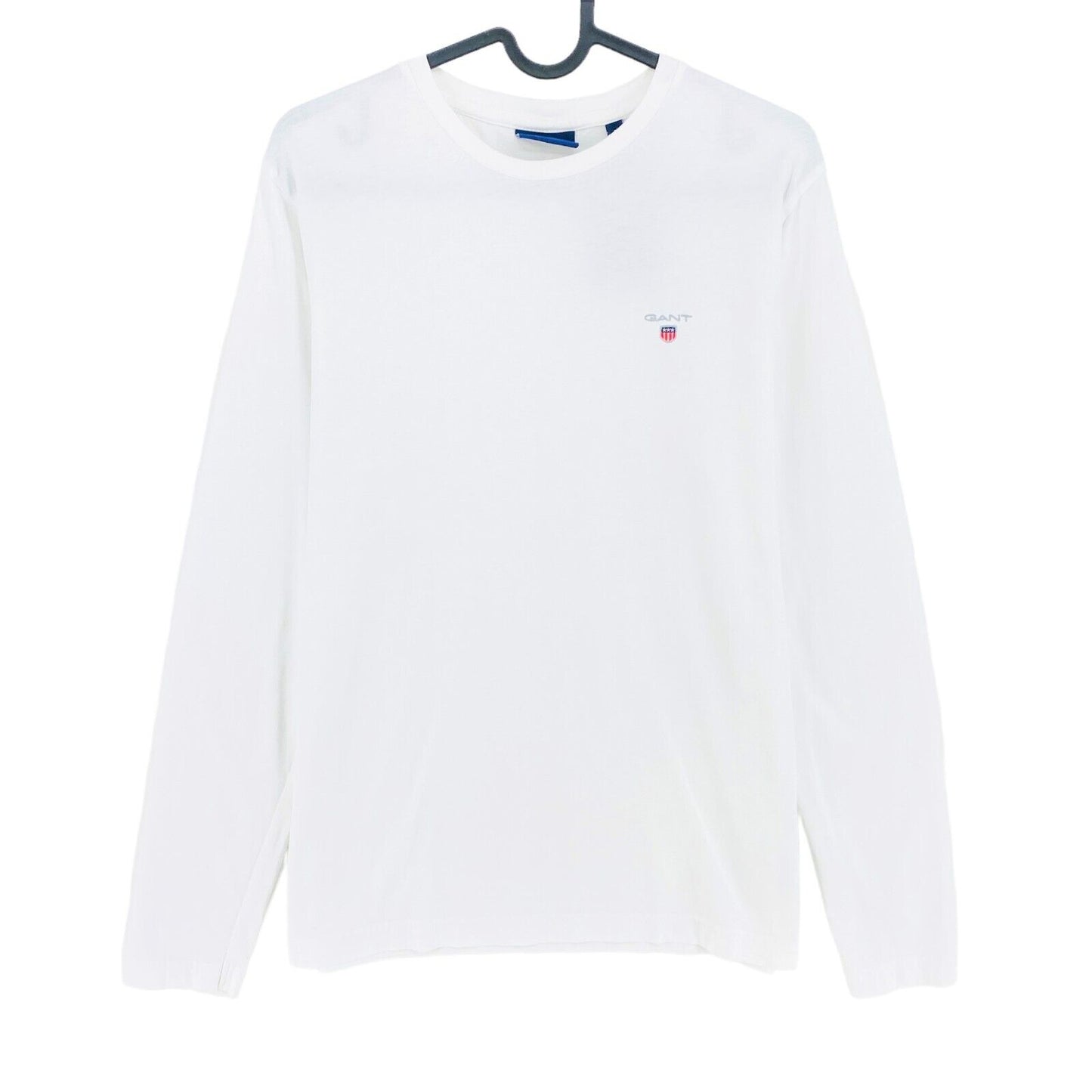 GANT White Original Long Sleeves Crew Neck T Shirt Size S