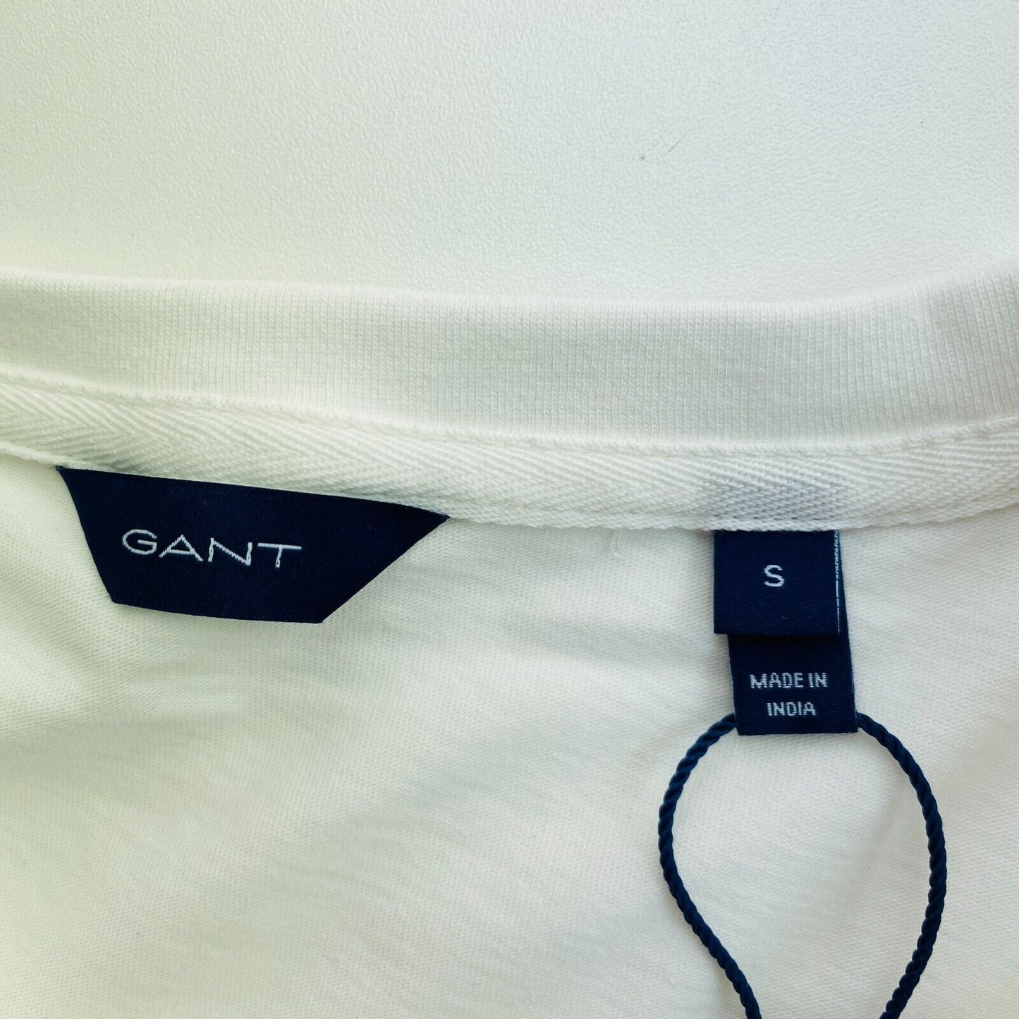 GANT White Arch Logo Crew Neck T Shirt Size S