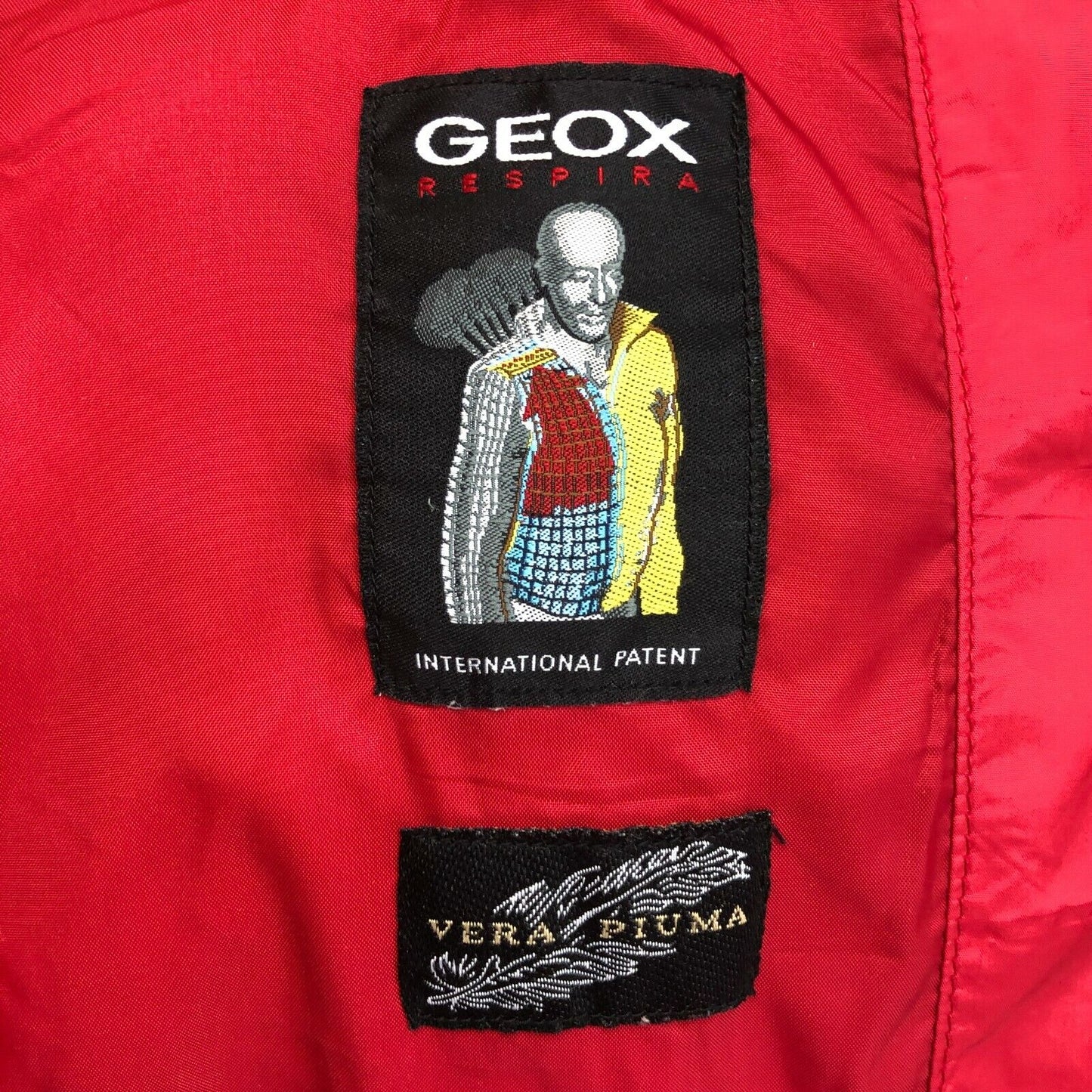 GEOX RESPIRA Red Down Puffer Jacket Coat Size 14 Years