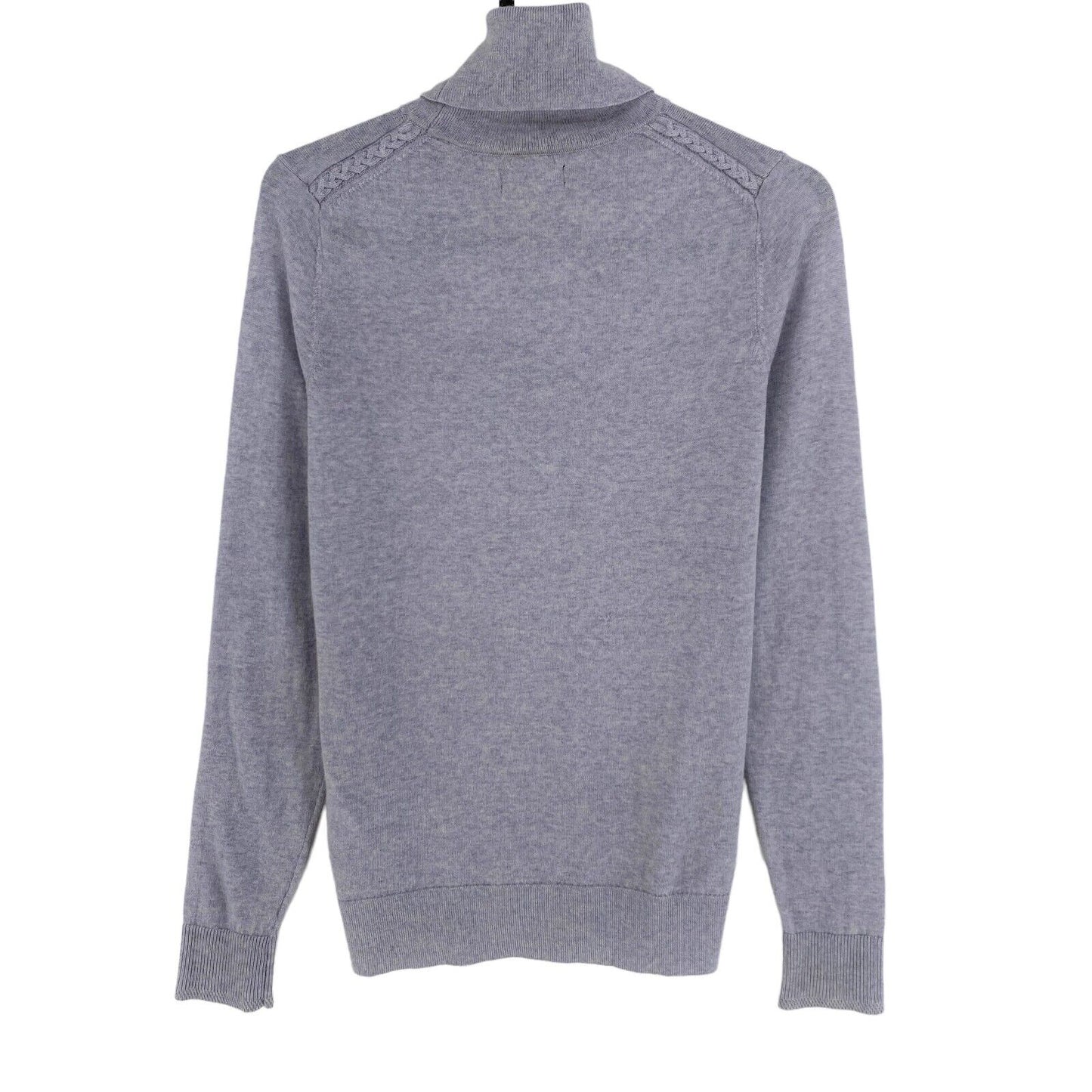 GANT Grey 100% Wool High Neck Sweater Jumper Size XS