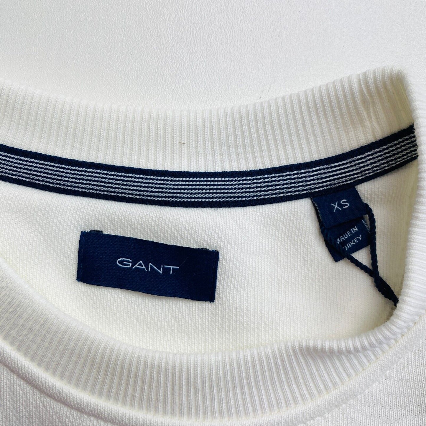 GANT White Lock Up Crew Neck Sweater Jumper Size XS