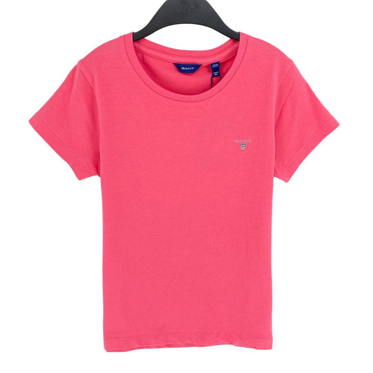 GANT Girls Pink Fitted Original Crew Neck T Shirt Size 15 Years 170 cm