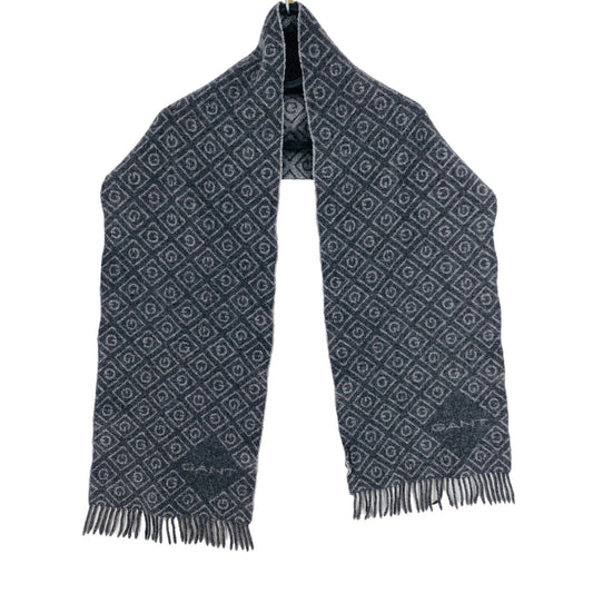 GANT Grey Icon G 100% Wool Scarf Shawl