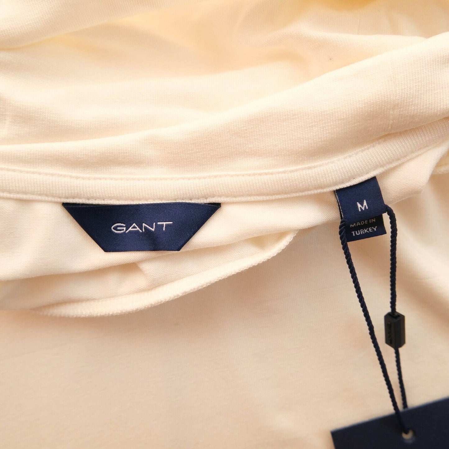 GANT White High Neck Jersey Sweater Jumper Size M