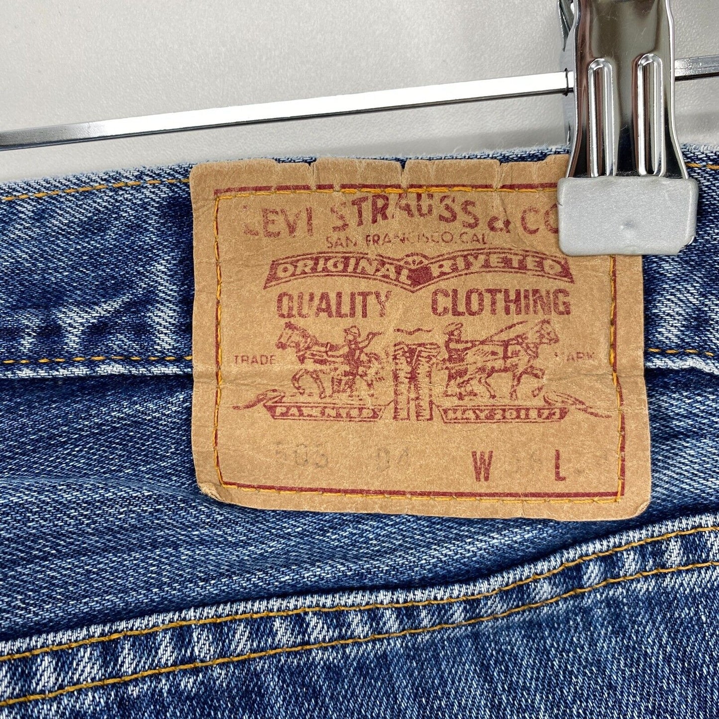 Vintage Levi's 505 04 Blue Regular Straight Fit Jeans W36 L34