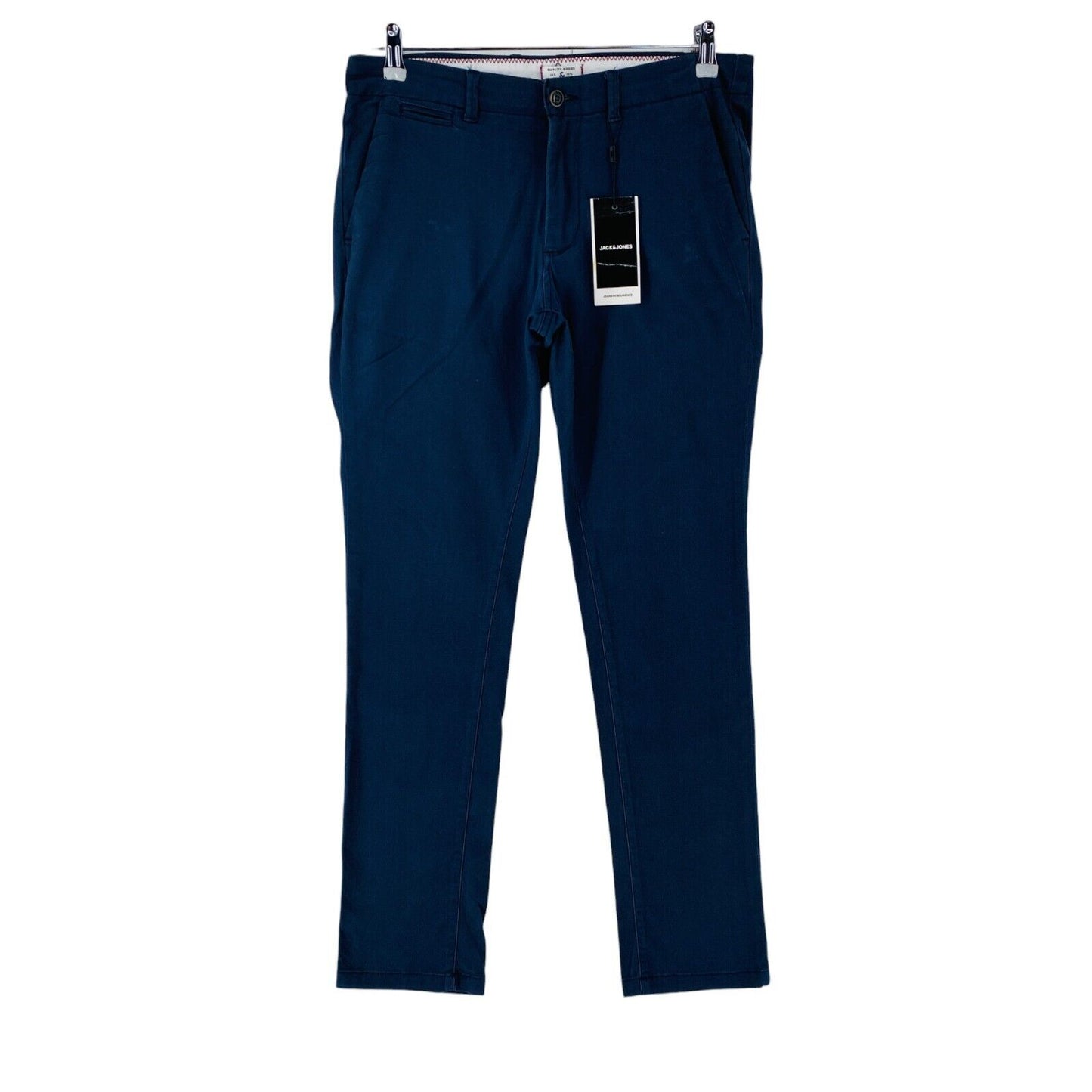 JACK & JONES MARCO Dark Blue Stretch Slim Fit Trousers W31 L32